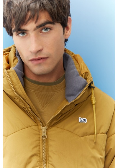Lee Regular Fit Normal Kesim Kapüşonlu Hardal Şişme Mont L88Bny210 Hardal