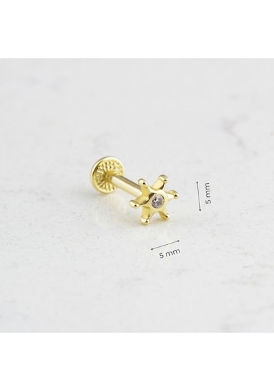 Glorria Altın Tektaş Tragus Piercing Çok Renkli 73137488