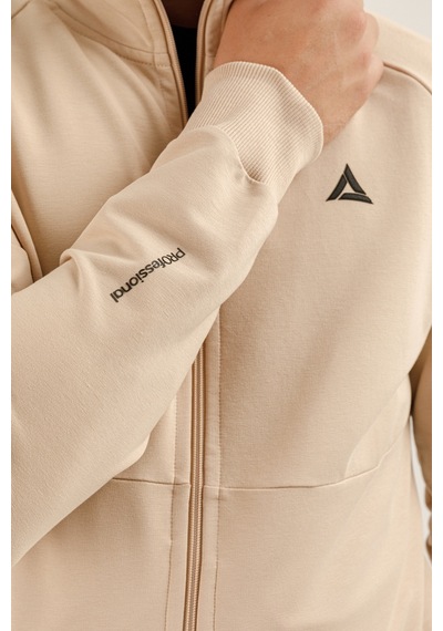 Airlife Saturn Ur7 Pro I Tam Boy Fermuarlı Erkek Kapüşonlu Sweatshirt Bej