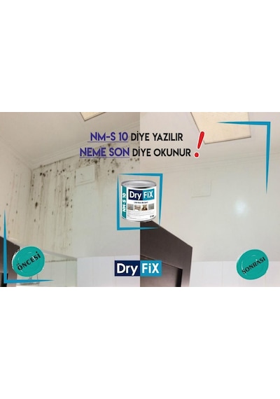 DryFix Nm-S10 Rutubet Nem Küf Engelleyici Boya 1 Kg Beyaz