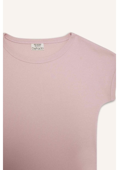 DeFacto Kız Çocuk Slim Fit Dar Kesim Bisiklet Yaka Basic Düz Fitilli Kaşkorse Kısa Kollu Tişört B3053A825SMPN47 Pembe DeFacto Kız Çocuk Slim Fit Dar Kesim Bisiklet Yaka Basic Düz Fitilli Kaşkorse Kısa Kollu Tişört B3053A825SMPN47 Pembe