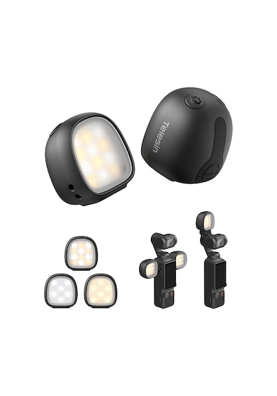 Telesin Osmo Pocket 4/3 Için Dolgu Işığı 2'li Set Dual Mini Fill Light Set For Djı Osmo Pocket 4