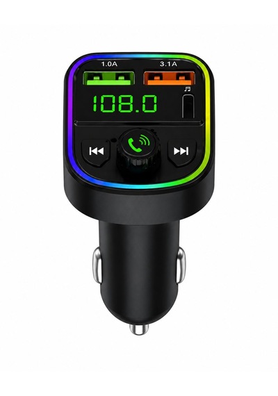 Kablosuz Araç Mp3 Çalar Fm Transmitter Type-c Girişi Ve Çift Usb Şarj Portu
