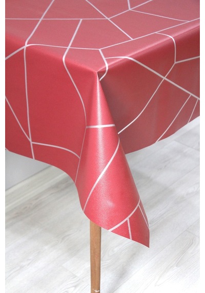 Astarlı Silinebilir Pvc Muşamba Masa Örtüsü 1213-2-bordo