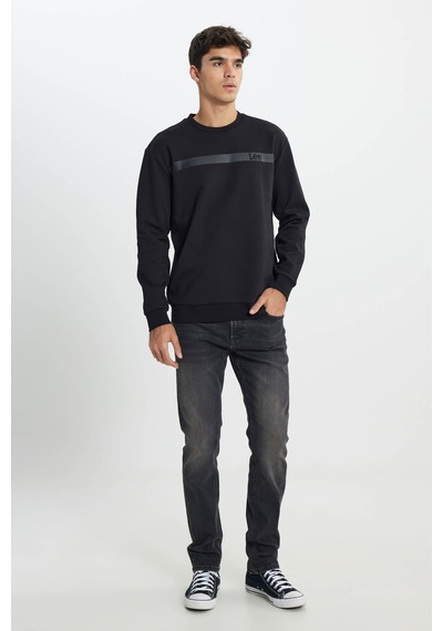 Lee Erkek Sweatshirt Siyah L242499001m Local Coll. Crew 25kmc8000080 Mc80001 Siyah