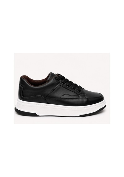 Yalçın Erkek Siyah Sneaker Kalın Taban Ortopedik Günlük Spor Ayakkabı Siyah - 880223707 Siyah