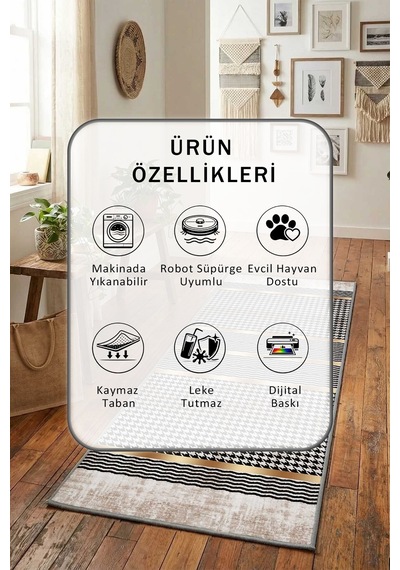 İbiza Yıkanabilir Yolluk Antrasit
