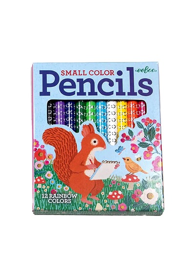 Eeboo Victorias Garden 12li Kuru Boya Kalemi - Sketching Squirrel Çok Renkli