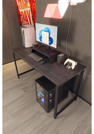Siyah 140x60 Oyuncu Masası, Bilgisayar Masası, Gamer Masası, Gaming Masa, Metal Ayaklı Siyah Siyah 140x60 Oyuncu Masası, Bilgisayar Masası, Gamer Masası, Gaming Masa, Metal Ayaklı Siyah