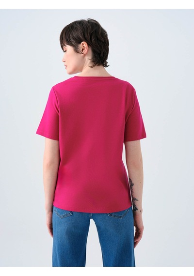 Loft Regular Fit Fuşya Kadın T-shirt Lf2039128 Fuşya