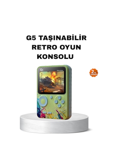 G5 Retro Oyun Konsolu 500 Klasik Oyunlu 3 İnç Hd Ekran Ve Tv Bağlantılı