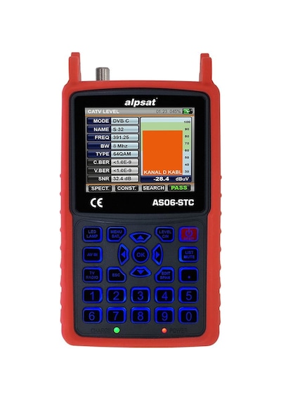 ALPSAT AS06-STC SATFINDER 6 HD SLIM GÖRÜNTÜLÜ UYDU BULUCU + KAME