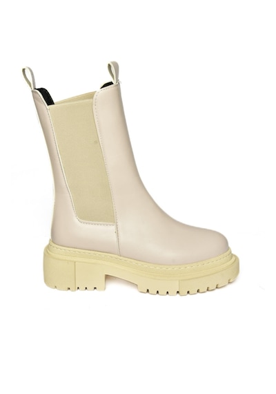 Fox Shoes N280349009 Bej Kalın Tabanlı Günlük Kadın Bot Bej