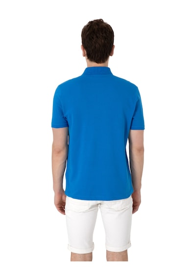 U.S. Polo Assn. Erkek Regular Fit Polo Yaka Basic T-shirt Kobalt