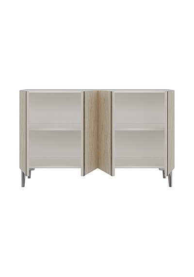 Ka1298btg Anka Konsol Ve Tv Sehpası Beyaz-traverten-gold 120cm