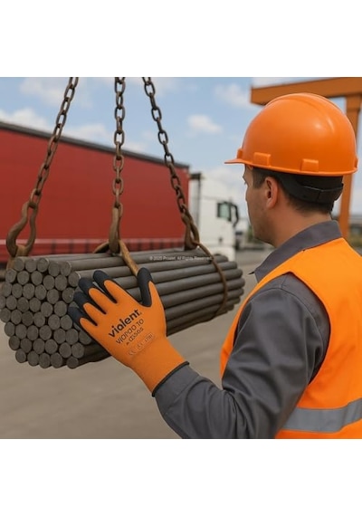 Nitril Kaplı Örme Eldiven Çift Renk 100 Polyester Kaymaz Dayanıklı Endüstriyel Iş Eldiveni Inşaat Bahçe Otomoti