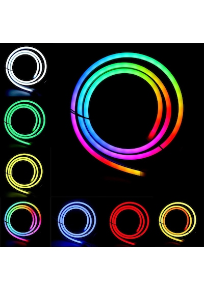 Tuya Destekli Wifi Kontrol 6x12mm RGB Neon Şerit Led Set  5 M