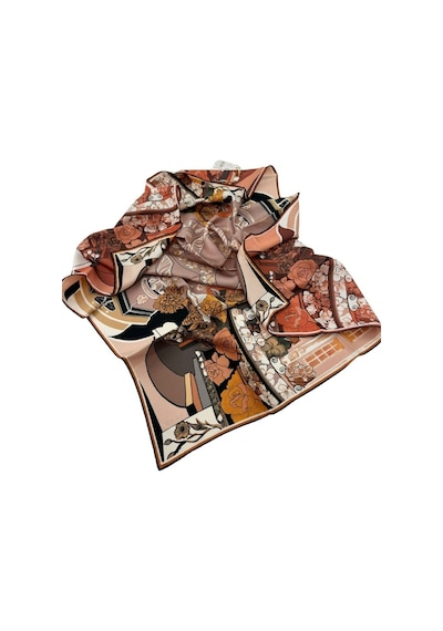 AKER Bosphorus Çift Taraflı İpek Twill Eşarp 8834712-931 Pembe