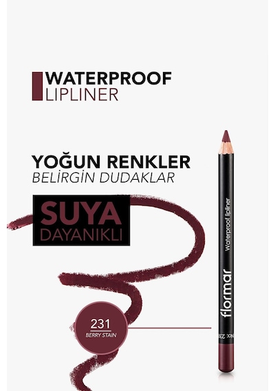 Flormar Dudak Kalemi - Waterproof Lipliner 231 Berry Stain 8690604111312