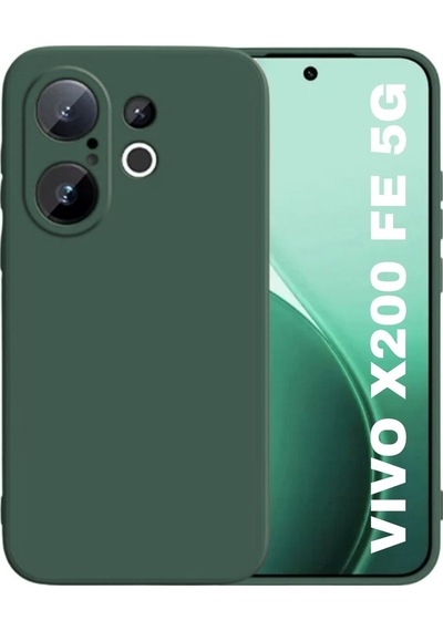 Vivo X200 Fe Uyumlu Silikon Kılıf - Kamera Korumalı Esnek Pastel Renk Kapak - Yeşil Yeşil