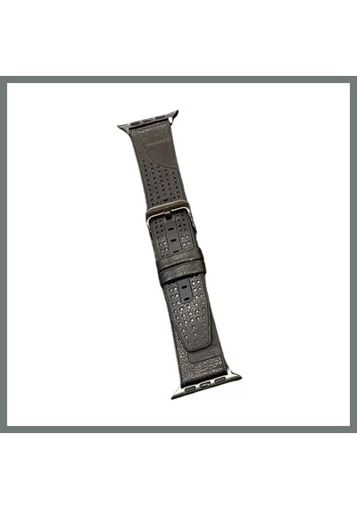 Bezos Movenchy Watch 45mm Uyumlu Buff Deri Kordon - Siyah Mmbz