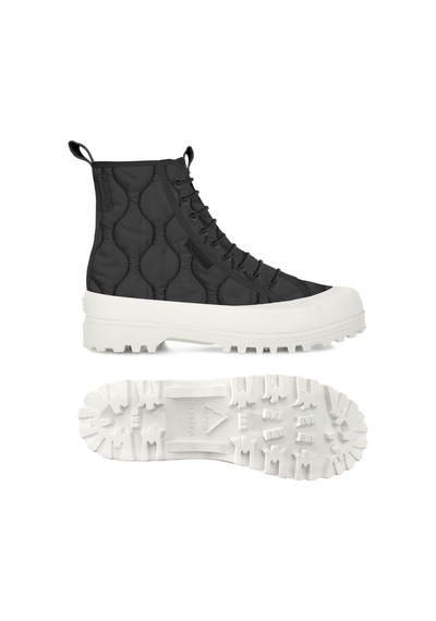 Superga 2644 Alpina Quilted Nylon Kadın Gri Bilekli Sneaker Gri-2