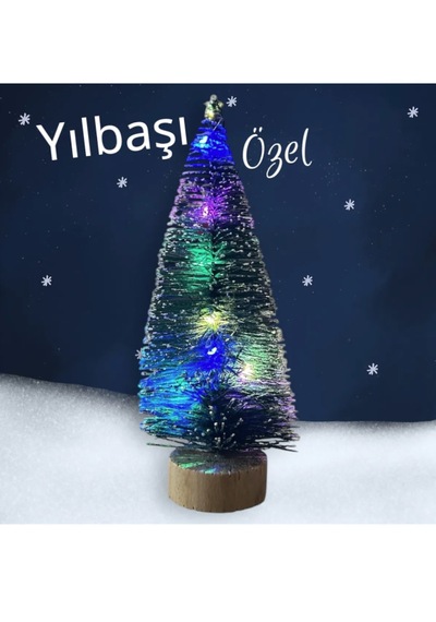 Yeni Yıla Özel Işıklı Masaüstü Çam Ağacı