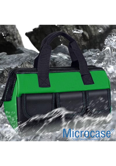 Microcase Çok Bölmeli Su Geçirmez El Tutacaklı Takım Ve Hırdavat Çantası - Al5558 Siyah