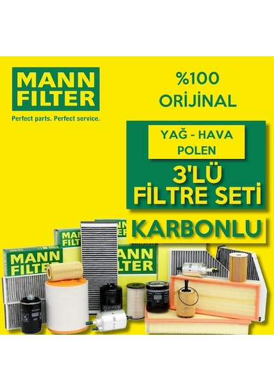 Seat Leon 1.4 Tsi Mann-Filter Filtre Bakım Seti 2013-2017 3Lü Kar 553118661