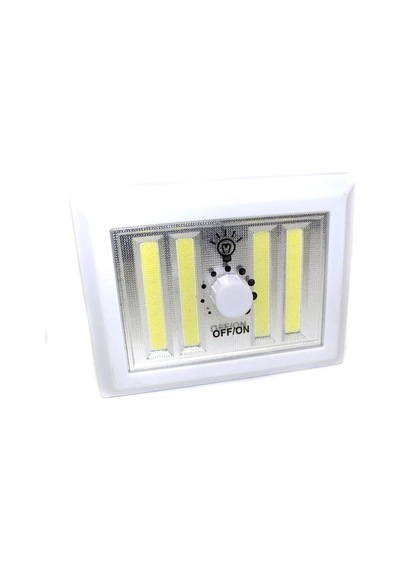 4 Ledli Pilli Led Lamba Güç Ayarlı Led Portatif Lamba Led Işık - Mıknatıslı Yapışkanlı Çok Renkli