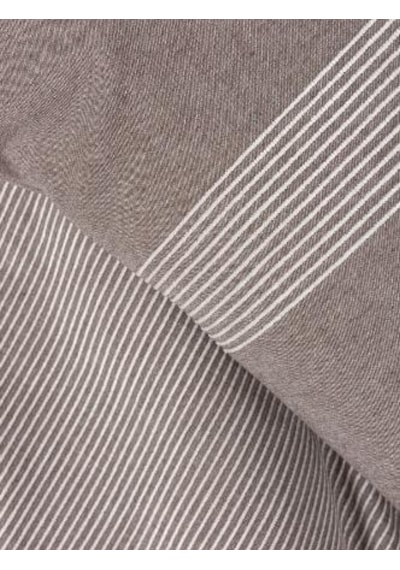 Ribbed Linje Kahve Çk Nevresim Takımı Kahve