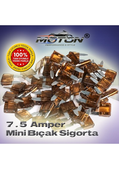 7.5 Amper Mini Küçük Tip Bıçak Sigorta 10 Adet