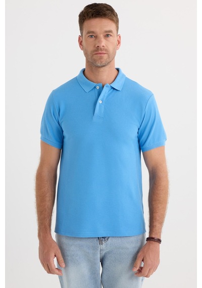 Tudors Erkek Slim Fit Dar Kesim Premium Seri %100 Pamuk Yumuşak Dokulu Merserize Mavi Polo Yaka Tişört -50907 Tudors Erkek Slim Fit Dar Kesim Premium Seri %100 Pamuk Yumuşak Dokulu Merserize Mavi Polo Yaka Tişört -50907