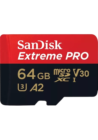 Sandisk Extreme Pro SDSQXCU-064G-GN6MA 64 GB microSDXC UHS-I A2 V30 Adaptörlü Hafıza Kartı