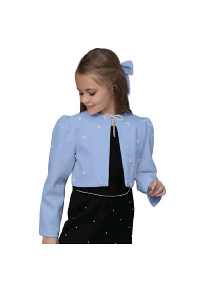 Riccotarz Kız Çocuk Üzeri Taş İşlemeli Etek Askılı Penye Bluz Ve Mavi Blazer Ceket Etekli Takım 001 Riccotarz Kız Çocuk Üzeri Taş İşlemeli Etek Askılı Penye Bluz Ve Mavi Blazer Ceket Etekli Takım 001