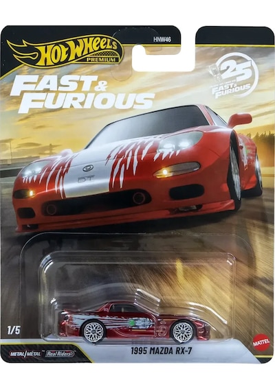 Hot Wheels Premium Fast Furious 25. Yıl Mazda Rx 7 Hnw46 - 979p Beyaz - Kırmızı
