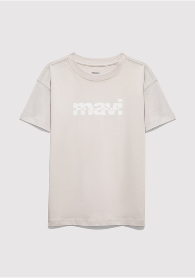 Mavi - Mavi Baskılı Gri Tişört 6610444-90782 Gri
