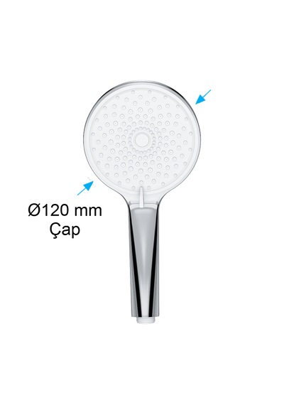 Valtemo Venotto Krom El Duşu Seti Neoflex Pvc Patlamaz Hortumlu 7614