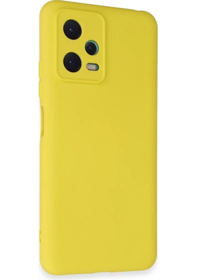 Newface Xiaomi Redmi Note 12 5g Kılıf Nano İçi Kadife Silikon - Sarı