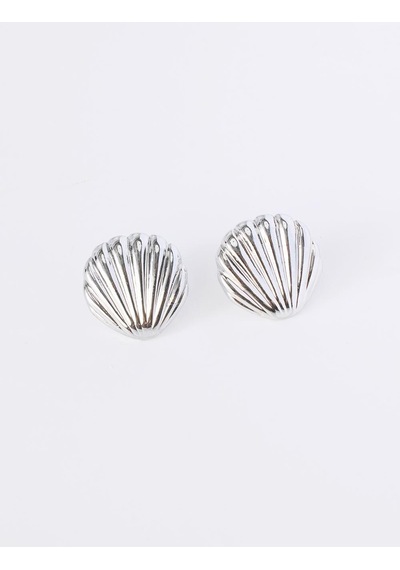 Jimmy Key Jimmy Key Gümüş Rengi Çift Yönlü İstiridye Küpe 6sw438822161