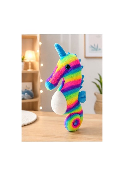 Peluş Deniz Atı Oyuncak Renkli Pelüş Denizatı Çok Renkli