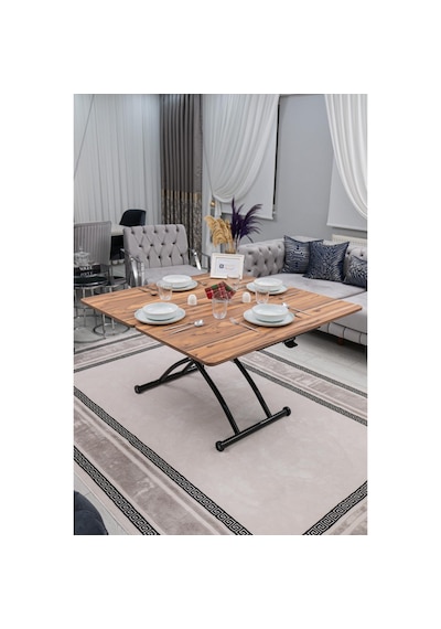 Juppo Üst Tabla Mdf Urartu Oval Köşe Alt Siyah Dışa K