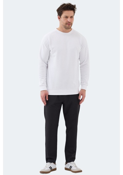 Slazenger Nadav Erkek Beyaz Sweatshırt Beyaz
