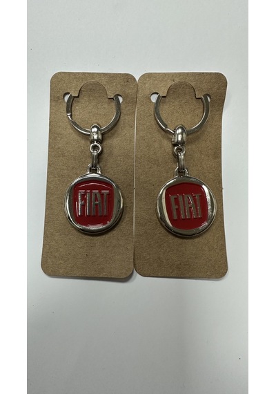 Fiat Logolu Metal Otomobil Anahtarlığı 2 Adet