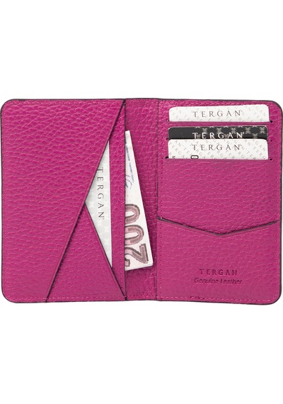Tergan Fuşya Deri Unisex Kredi Kartlık 1645R1N