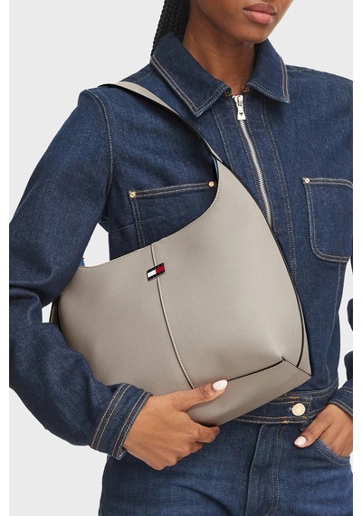 Tommy Jeans Logolu Omuz Askılı Çanta Kadın Çanta Aw0aw19062 Pke Gri GRİ
