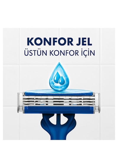 Gillette Blue3 Smooth Kullan At Tıraş Bıçağı 12 Adet, 3 Bıçaklı Erkek Tıraş Bıçağı