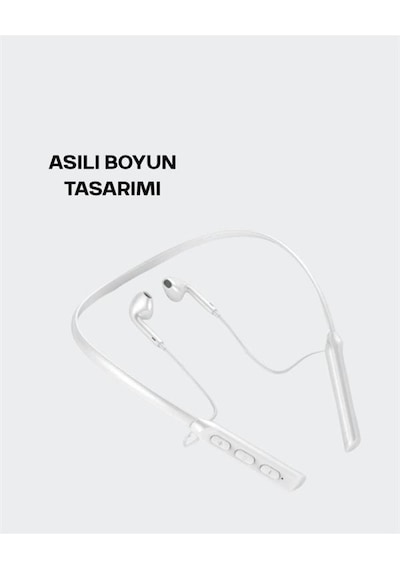 Kablosuz Bluetooth Kulaklık Boyun Askılı, 100 Saat Pil Ömrü