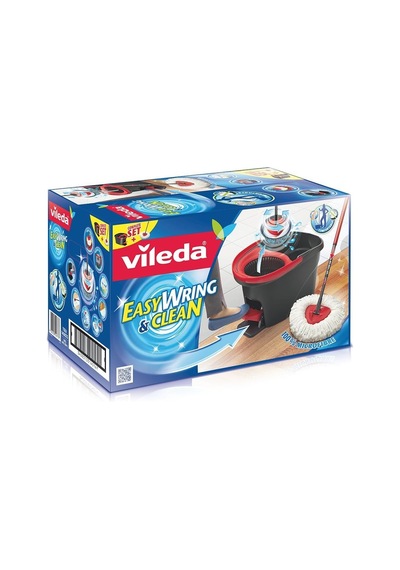 Vileda Turbo Pedallı Temizlik Seti, Siyah+vileda Turbo&amp Easy Wring Yedek Paspas