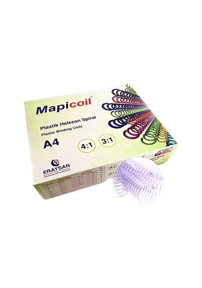 Mapicoil 3:1 Plastik Helezon Spiral 32mm Şeffaf 50 Ad. 36 Lop